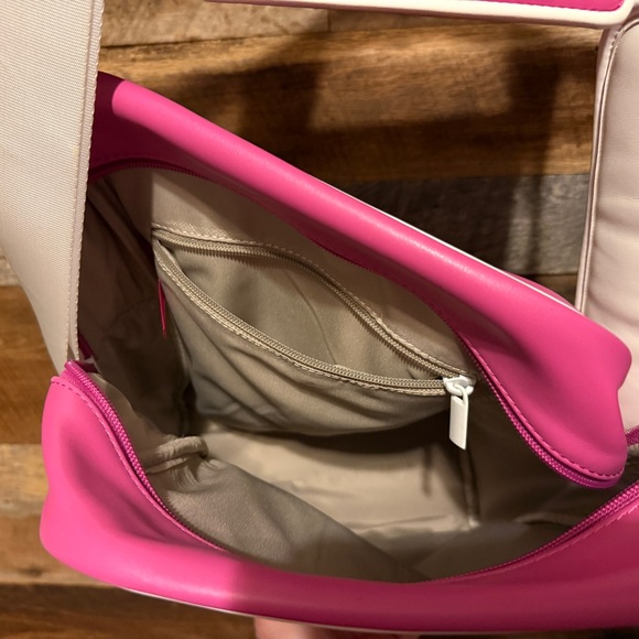 Trina Turk Pink and White Bag with Pouch - Picture 2 of 3